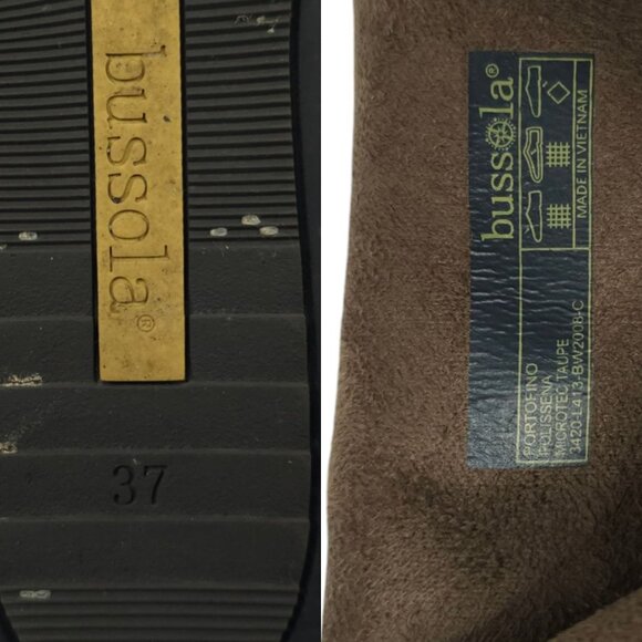 Bussola Portofino Platform Ankle Boot Womens Size US 6.5 EU 37 Side Zip Taupe - Picture 8 of 16